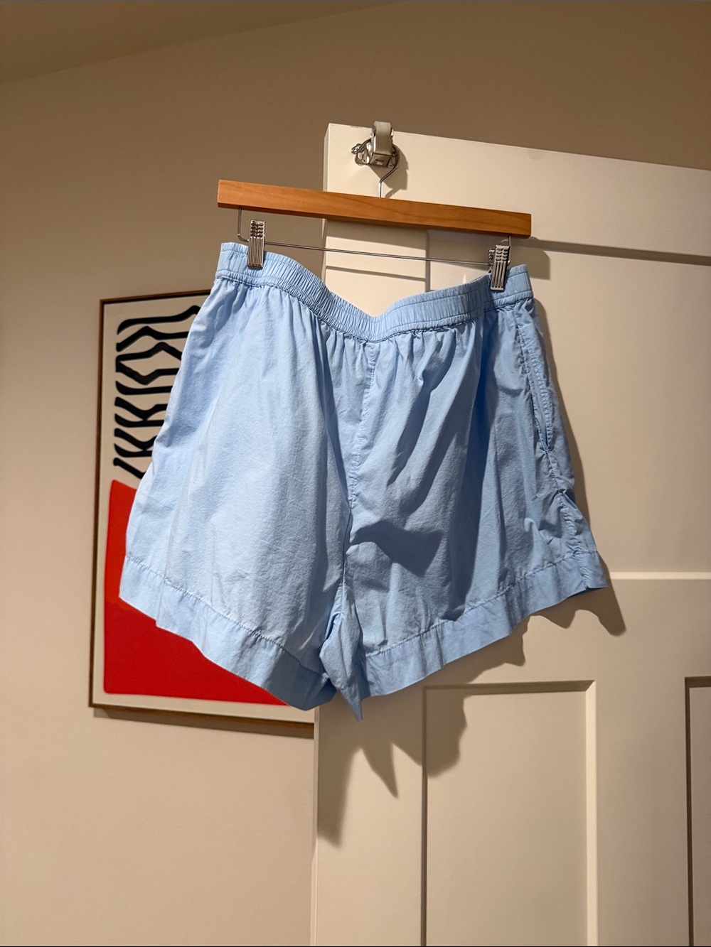 Anthropologie WREN BOXER SHORTS pale blue size L - Picture 10 of 10